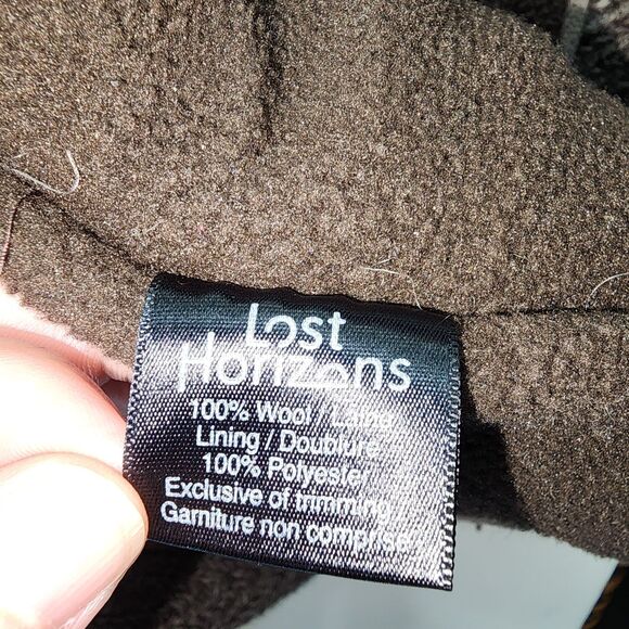 Lost Horizons Handmade in Nepal 100% Wool Zipper Jacket Size M - Picture 4 of 10